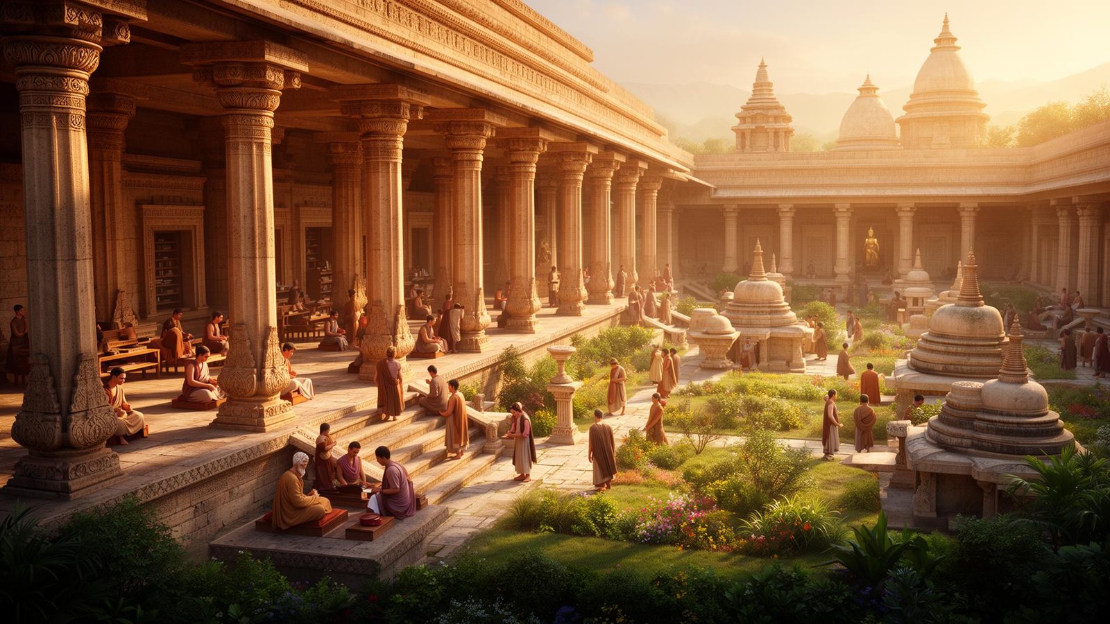 Reconstructed view of the ancient Takshila site